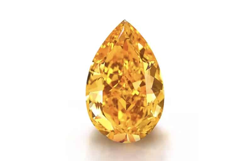 The orange, un diamant orange vendu aux enchère comme l'un des plus chers